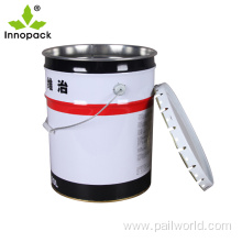 white black buckets 5 gallon with lids